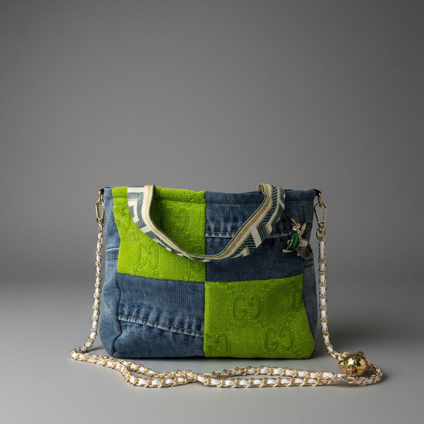 GREEN GUCCI MINI TOTE BAG
