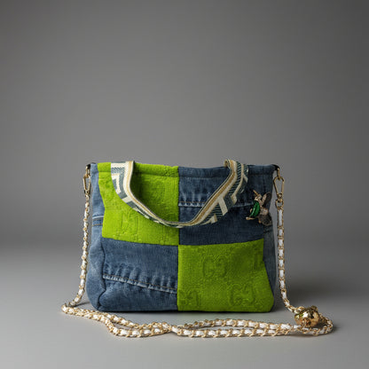 GREEN GUCCI MINI TOTE BAG