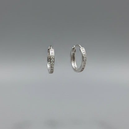 HOOP EARRING 14KT WHITE GOLD
