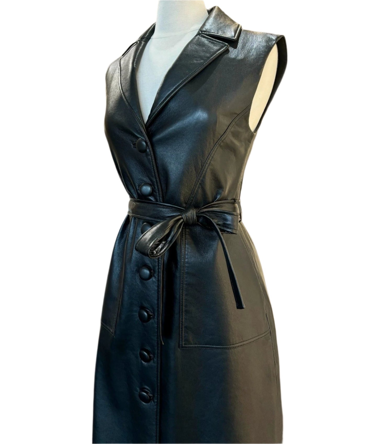 LOLA RECYCLED LEATHER DRESS