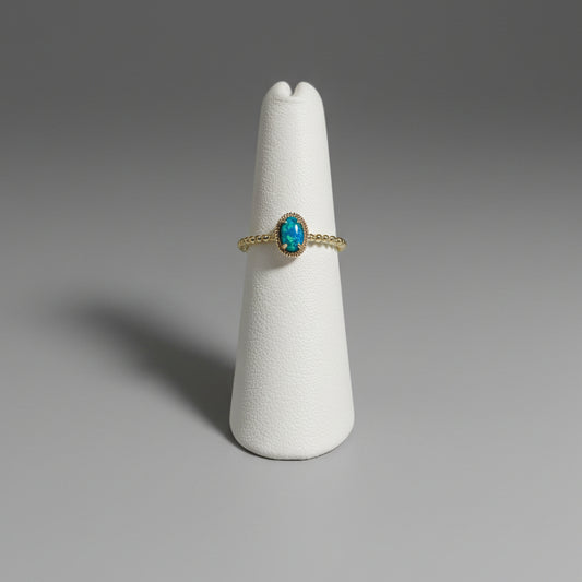 OPAL DIAMOND 14CT GOLD RING
