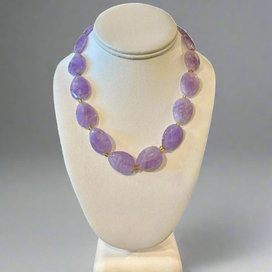 AMETHYST TINY CITRINE NECKLACE
