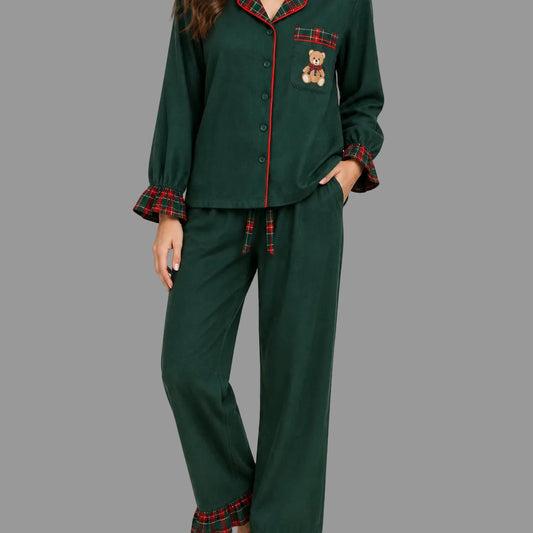 EVERGREEN PLAID PAJAMA SET