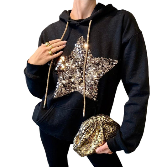 SEQUIN STAR SWEATSHIRT