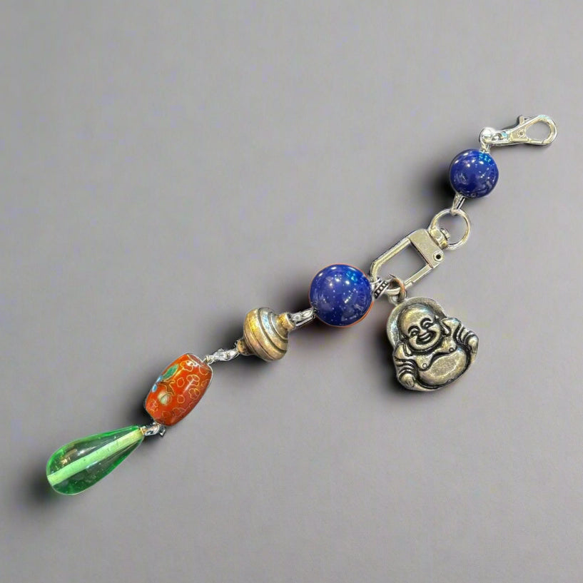 SILVER BUDDHA KEYCHAIN