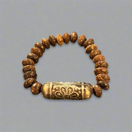WOOD BEAD BRACELET