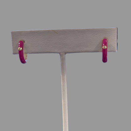 ENAMEL W/ CZ HUGGIE
