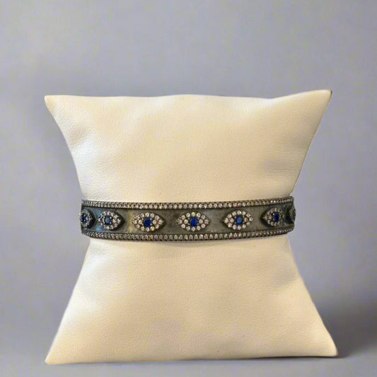 BANGLE WITH BLUE YE STONE BRCLT-BRACELET
