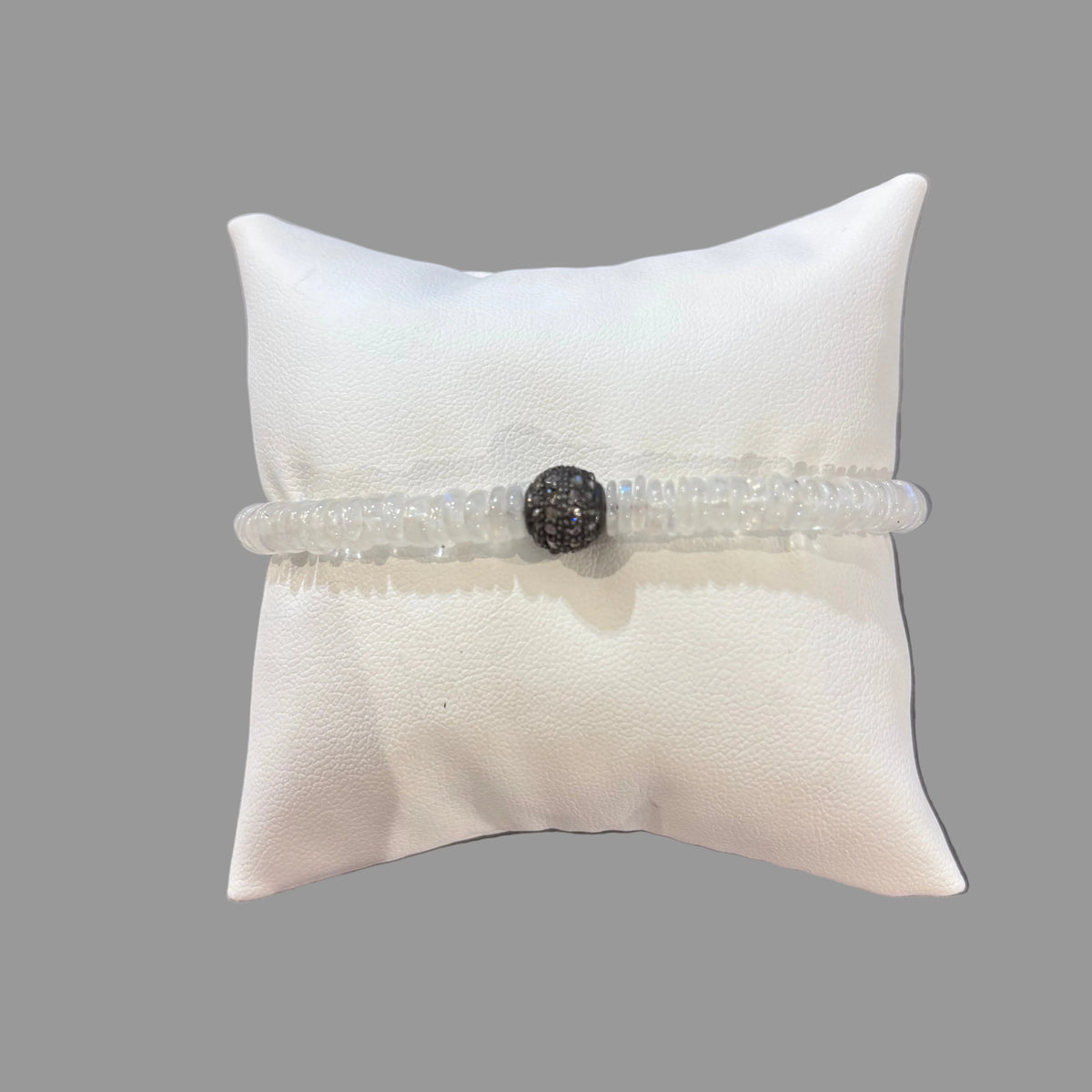 MOONSTONE ROSE CUT DIAMOND BRACELET