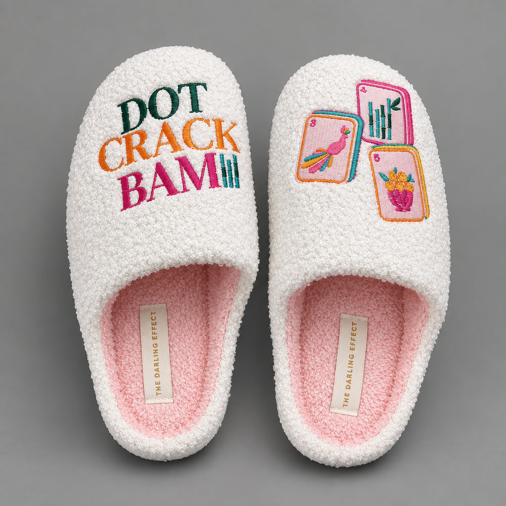 DOT CRACK BAM FUZZY SLIPPERS