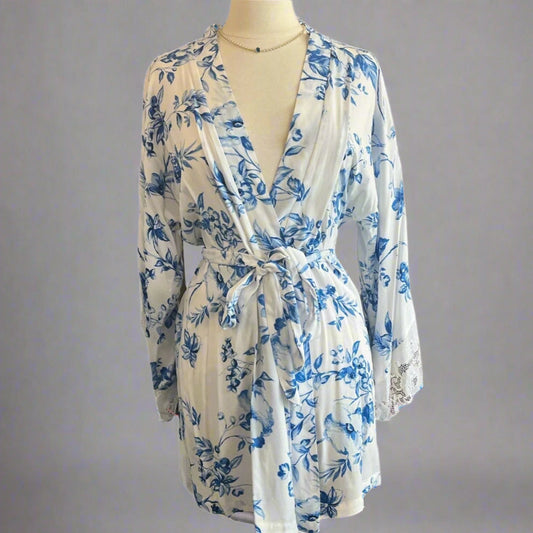 BLUE FLOWERS ROBE