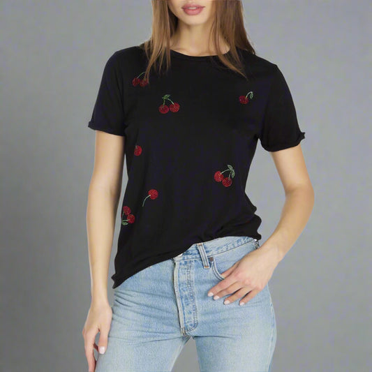 EDDA CRYSTAL CHERRIES TEE