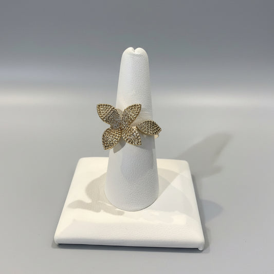 MICRO PAVE FLOWER RING