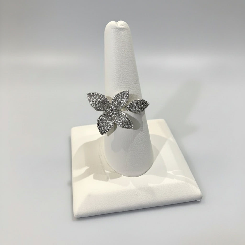 MICRO PAVE FLOWER RING