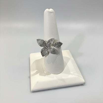 MICRO PAVE FLOWER RING