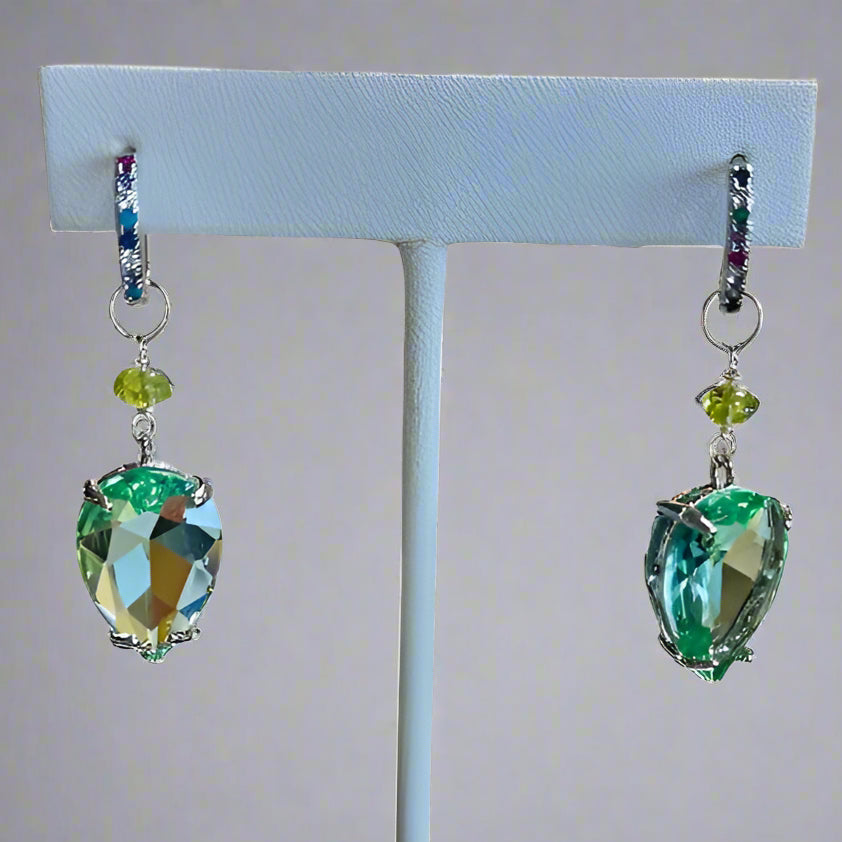 PERIDOT CRYSTAL EARRINGS