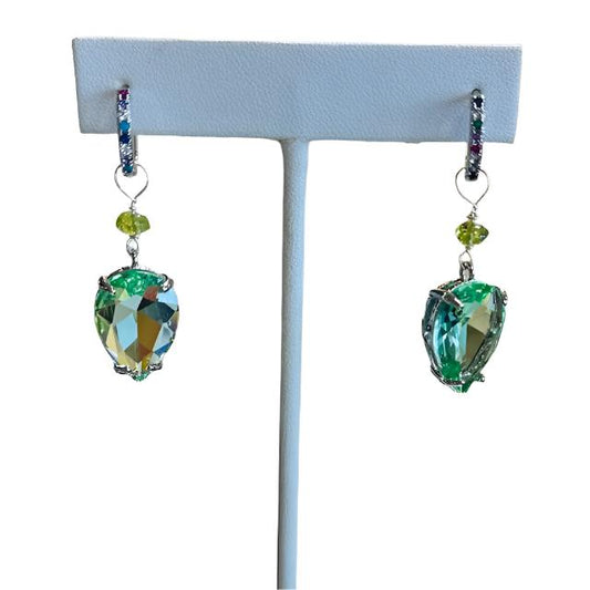 PERIDOT CRYSTAL EARRINGS