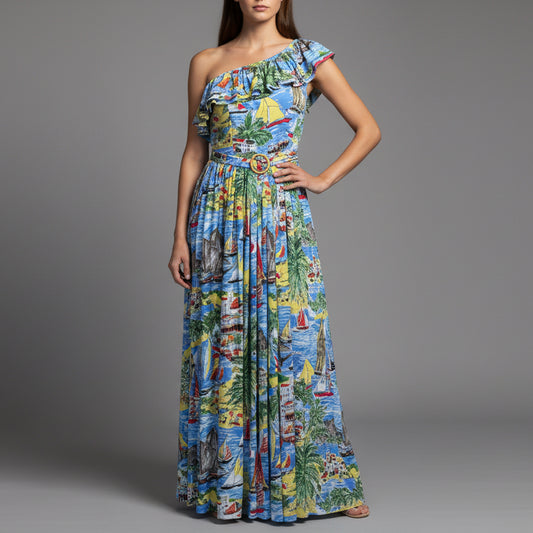 NANTUA OFF SHOULDER MAXI DRESS