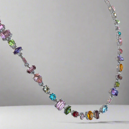 CUSTOM PLATED RAINBOW NECKLACE
