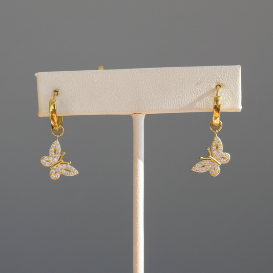 GOLD BUTTERFLY EARRINGS