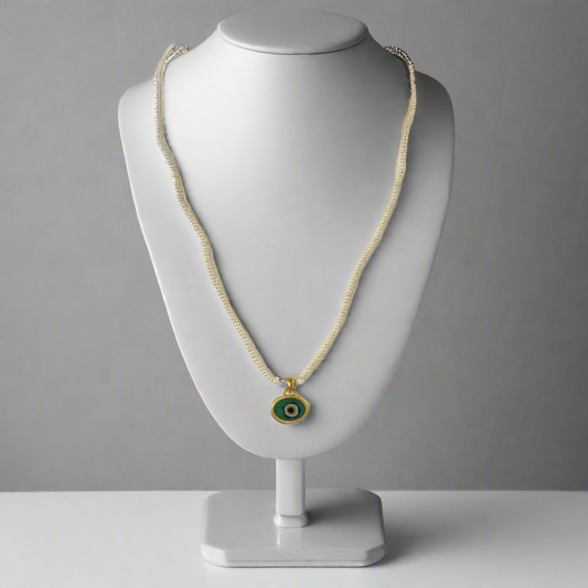 ENAMEL MOTHER OF PEARL NECKLACE