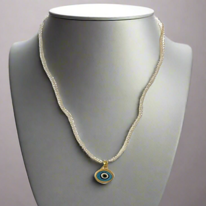 ENAMEL MOTHER OF PEARL NECKLACE