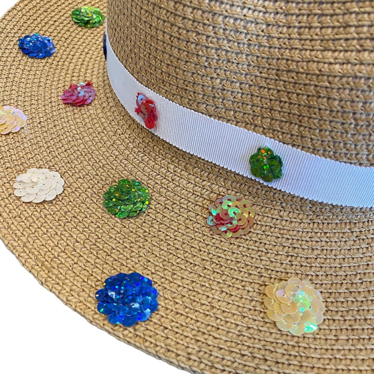 PANAMA HAT WITH SEQUIN DOTS