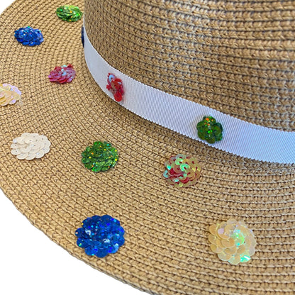 PANAMA HAT WITH SEQUIN DOTS