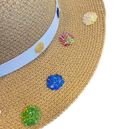 PANAMA HAT WITH SEQUIN DOTS
