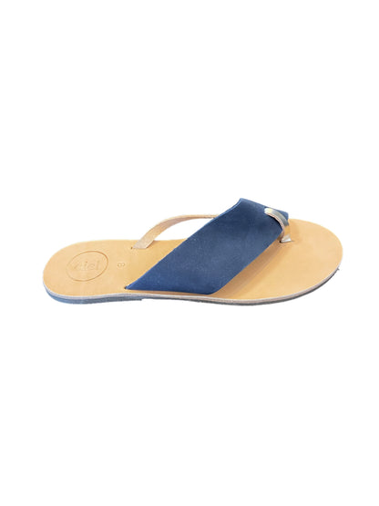 CEDAR LEATHER SANDALS NAVY/GOLD