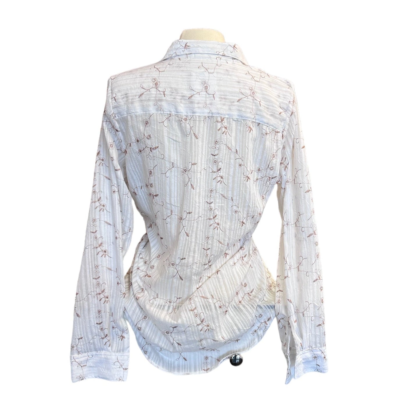 WHITE WITH BEIGE EMBROIDERY