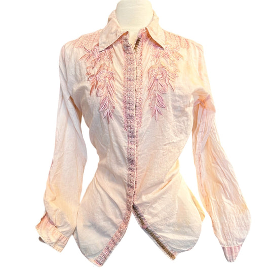 PINK NU VINTAGE SHIRT EMBROIDER