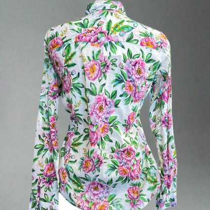 IVORY FLORAL PRINT BLOUSE