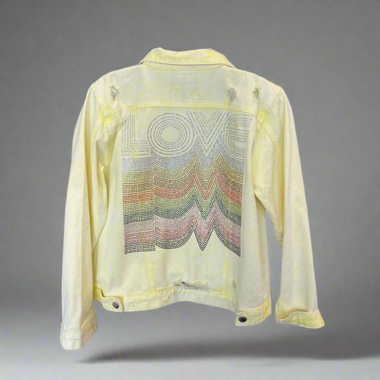 LOVE REPEATER YELLOW DENIM JACKET