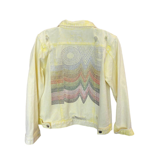 LOVE REPEATER YELLOW DENIM JACKET