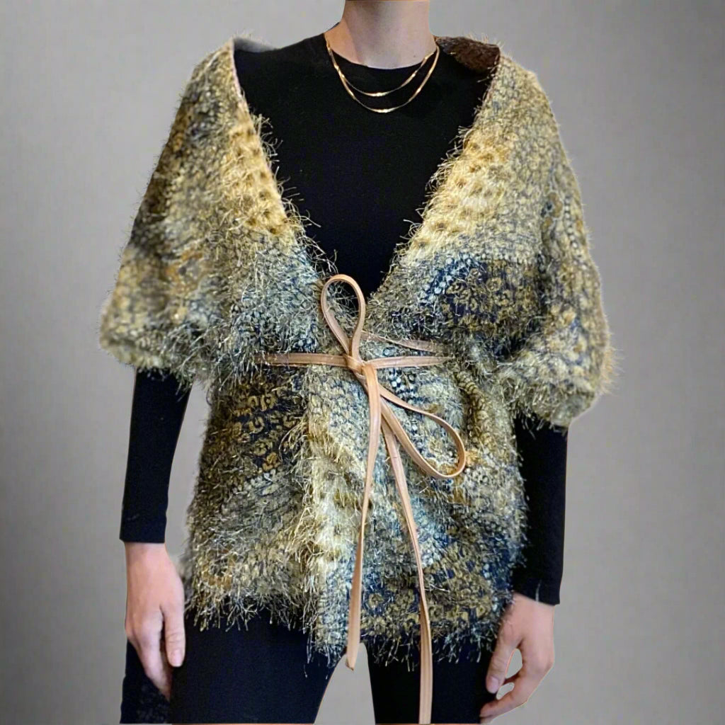 EYELASH TWEED WRAP
