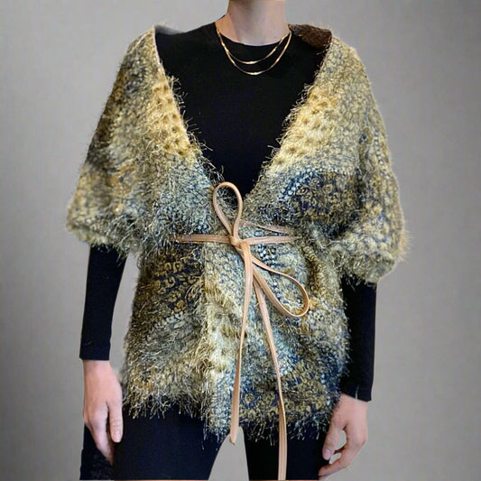 EYELASH TWEED WRAP
