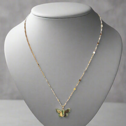 GOLD PLATED BUTTERFLY NECKLACE