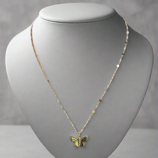 GOLD PLATED BUTTERFLY NECKLACE