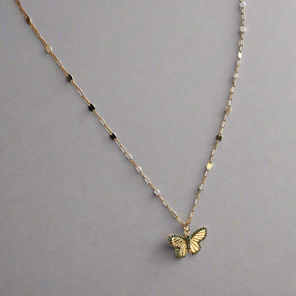 GOLD PLATED BUTTERFLY NECKLACE