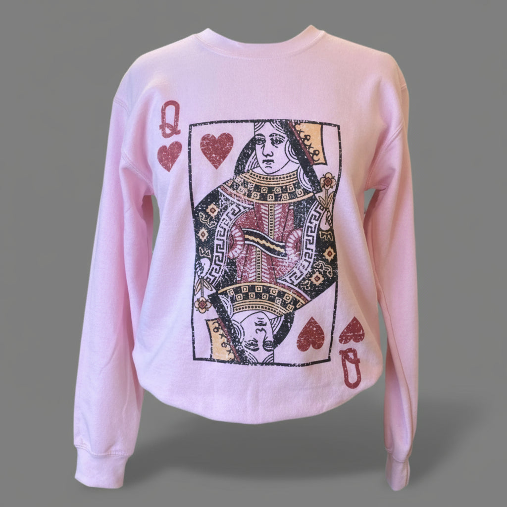QUEEN OF HEARTS CREW NECK