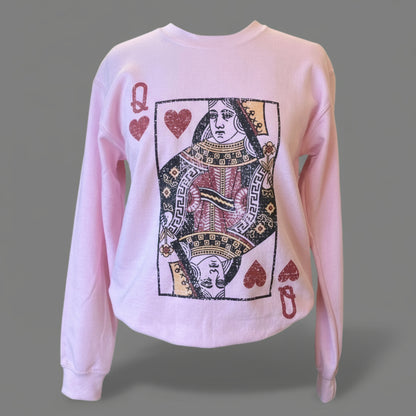 QUEEN OF HEARTS CREW NECK