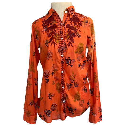 PRINTED ORANGE SHIRT