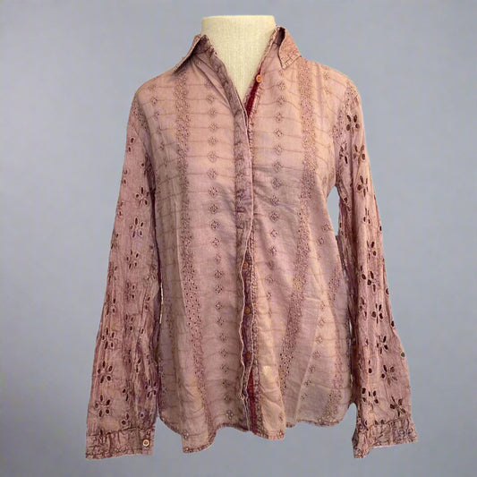 DUSTY EYELET BLOUSE