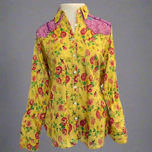 YELLOW FLORAL SHIRT