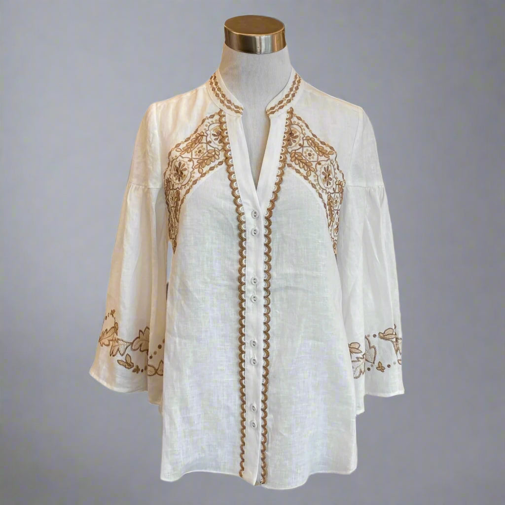 KAIA LINEN TOP