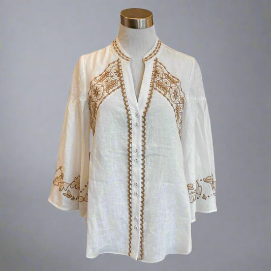 KAIA LINEN TOP