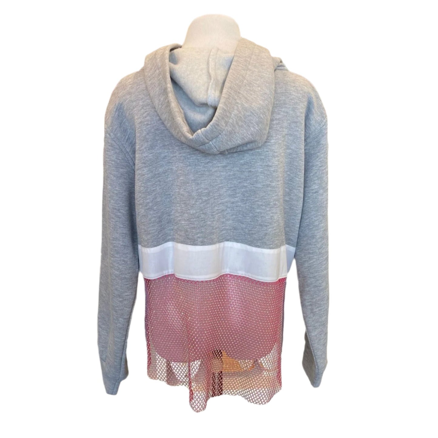 ZIP HOODIE WITH MESH BOTTOM