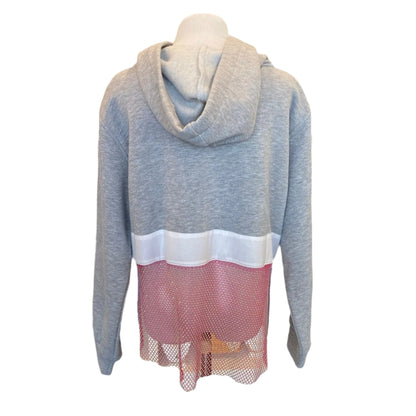 ZIP HOODIE WITH MESH BOTTOM