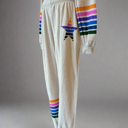 TANZY-COLOR STRIPE STAR SWEATS